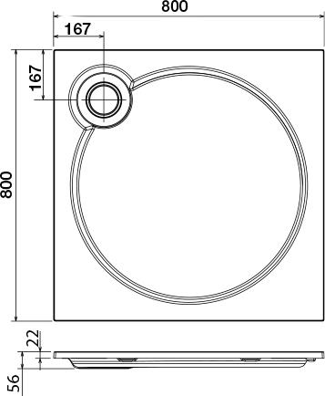 Поддон для душа Cezares Tray A 80