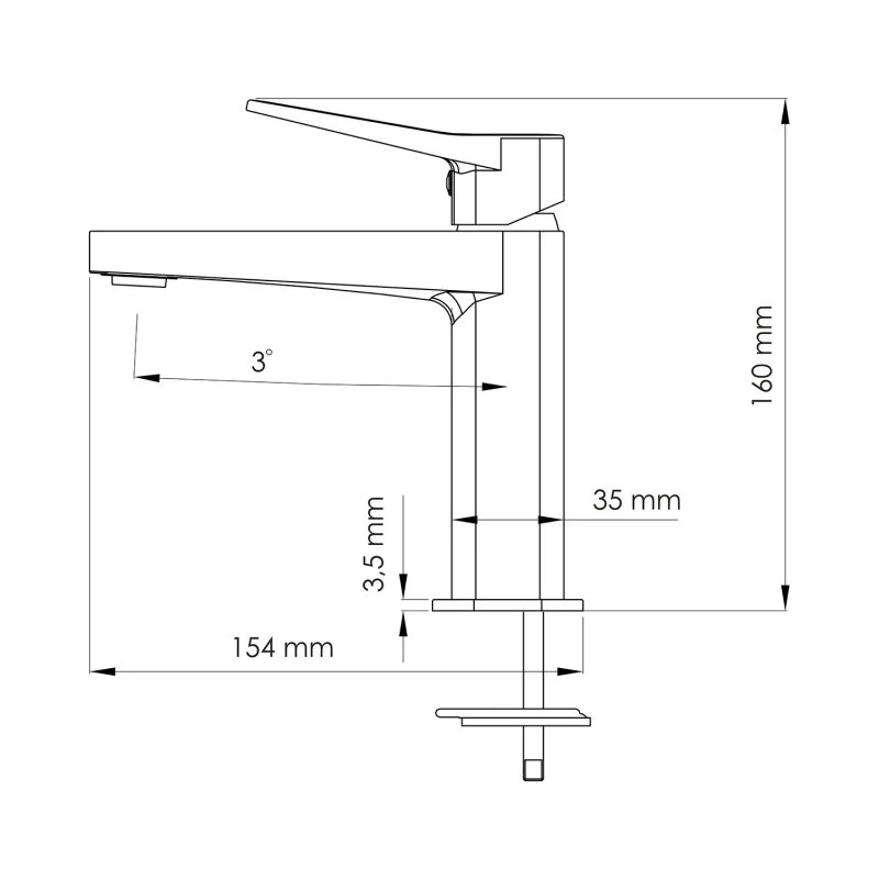 Смеситель для раковины WasserKRAFT Weil 2300 2303 белый