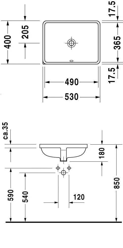 Раковина Duravit Starck 3 305490000 белый