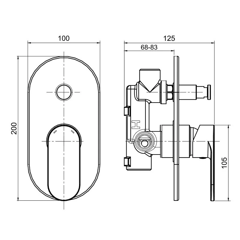 Смеситель для душа Koller Pool Round Arc RA10150 хром