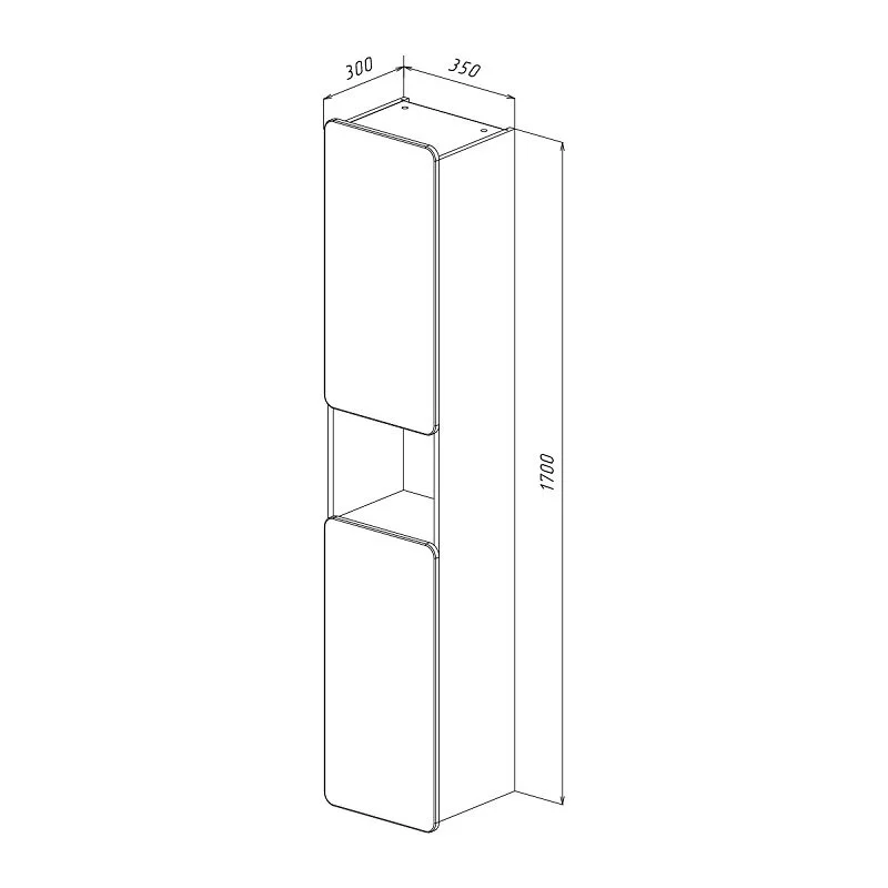 Шкаф-пенал Lemark Olivia LM08OL35P белый, коричневый