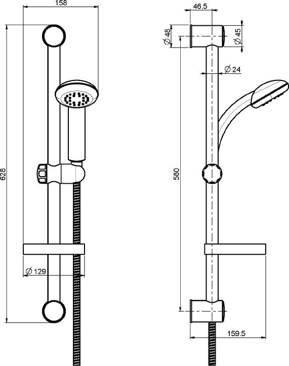 Душевой гарнитур Fima Carlo Frattini Sliding Rail F2159CR