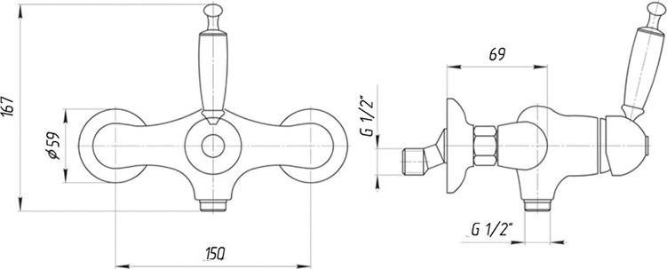 Смеситель для душа Migliore Oxford ML.OXF-6338.BI.BR, бронза