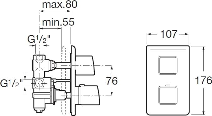 Смеситель для душа Roca Thesis 5A2950C00