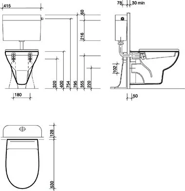 Подвесной унитаз Twyford Refresh RE1738WH