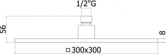 Верхний душ с держателем Paffoni Syncro King ZSOF078NO + ZSOF063NO, чёрный