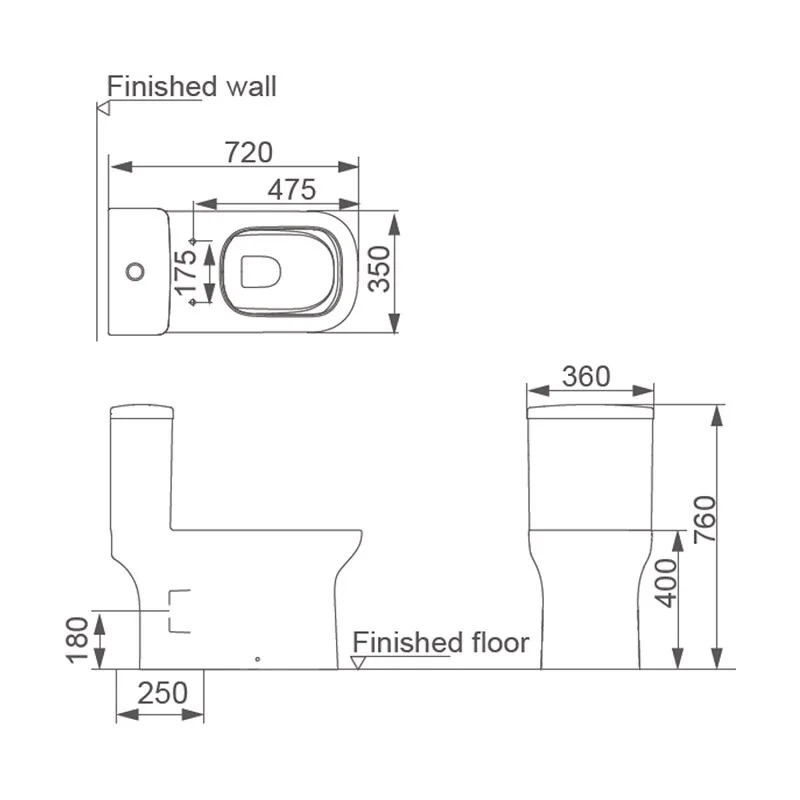 Унитаз-моноблок Comforty, безободковый, сиденье с микролифтом, белый, 00-00014867 (CF3C6328P)