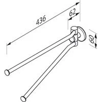 Полотенцедержатель Geesa Circles 6005-02 хром