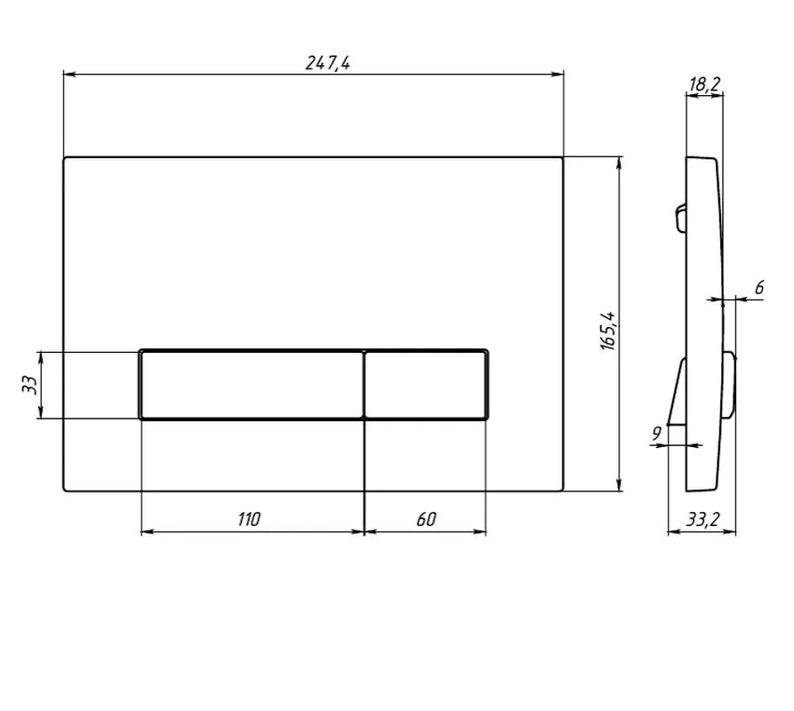 Инсталляция Berges Atom Line 040340 410 для подвесного унитаза, кнопка Soft Touch черная