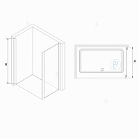 Душевая перегородка RGW Z-01 01220107-11 профиль хром, стекло прозрачное