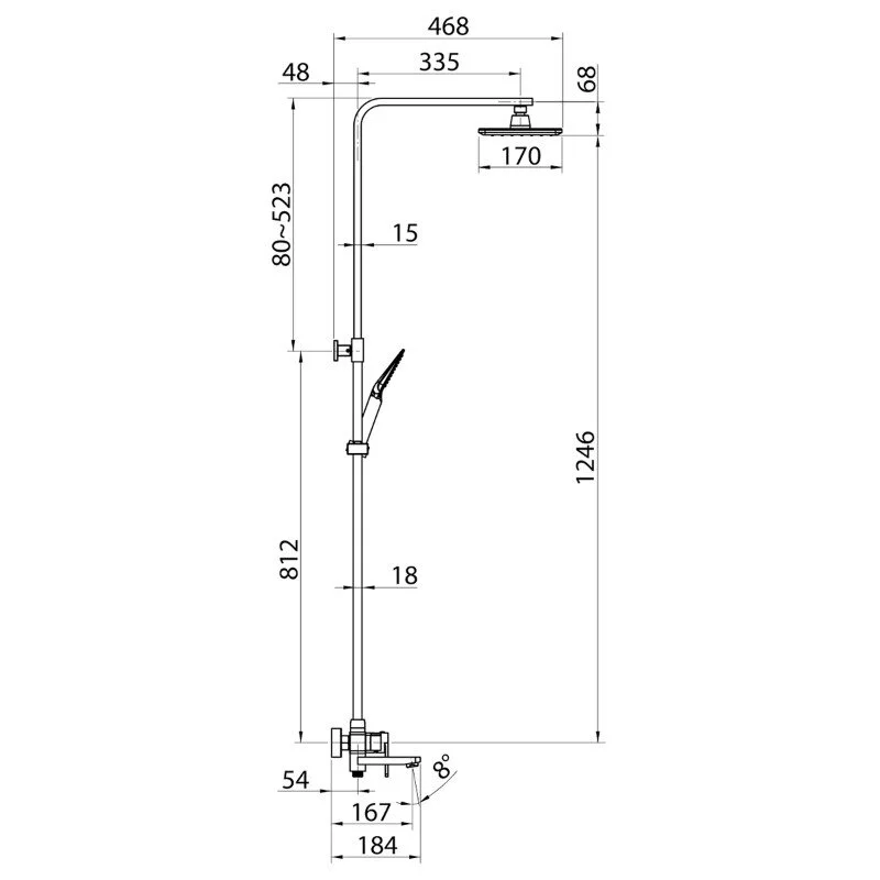 Душевая система Elghansa Shower Systems 2332269-2K (Set-17) хром