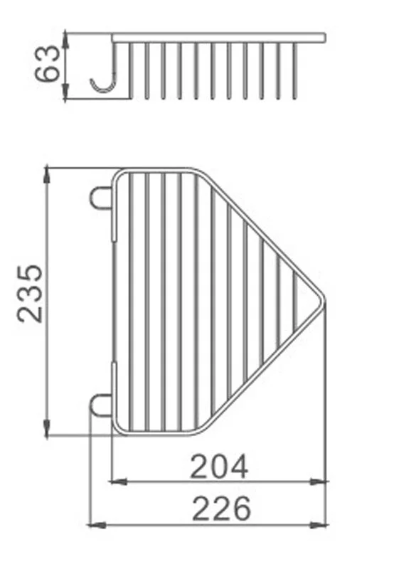 Полка Haiba HB335 хром