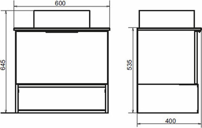 Тумба с раковиной Comforty Штутгарт 60 00-00001698, дуб тёмно-коричневый