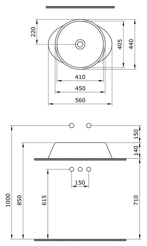 Раковина накладная Bocchi Capri 1010-002-0125 белый