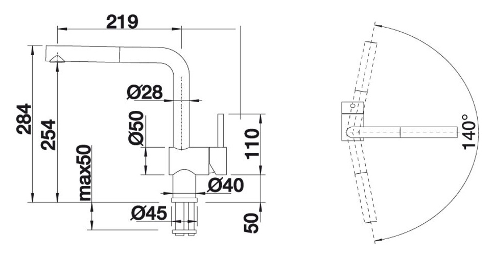 Смеситель Blanco Linus-S 516697 для кухонной мойки