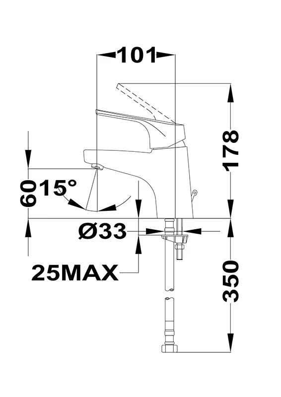 Смеситель для раковины Teka Alcudia 4634662C0 хром