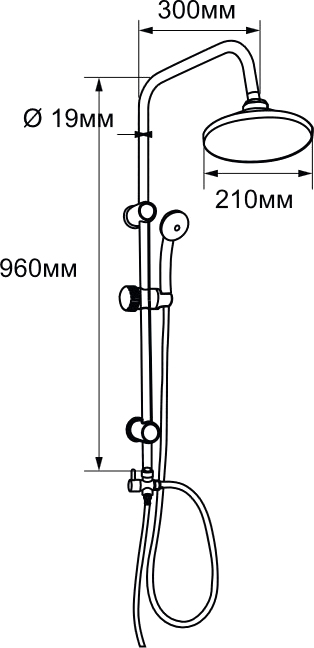 Душевая стойка Aquanet FS6924 Round