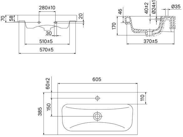 Раковина Iddis Optima Home 60 3506000i28 белый