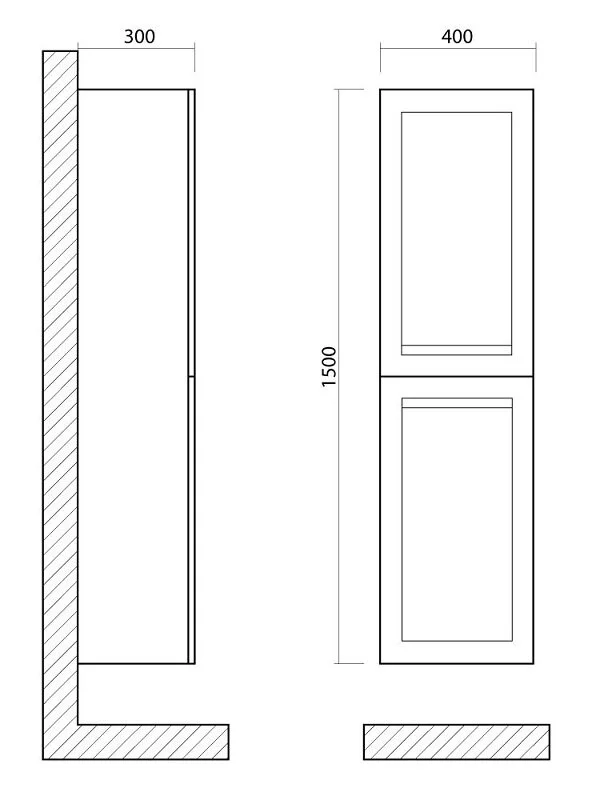 Шкаф-пенал Art&Max Platino AM-Platino-1500-2A-SO-CM коричневый