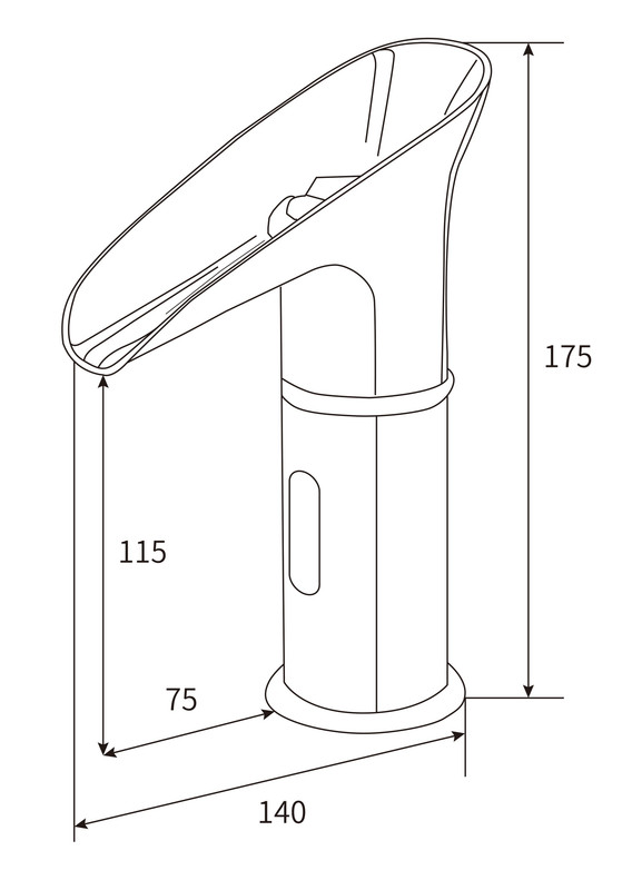 Электронный смеситель для раковины beWash Photocell BWAM0BS849 хром