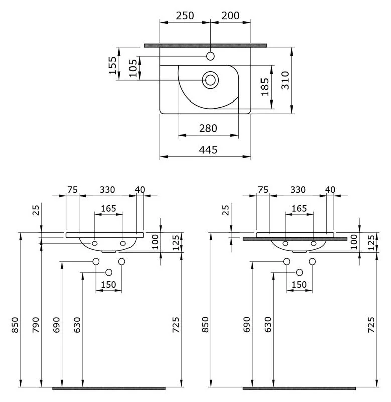 Раковина Bocchi Taormina Arch 1015-004-0126 черный