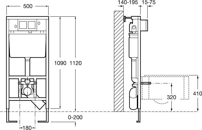 Комплект Roca In-Wall 89009000K, кнопка хром, унитаз Gap 346477000, крышка-сиденье микролифт