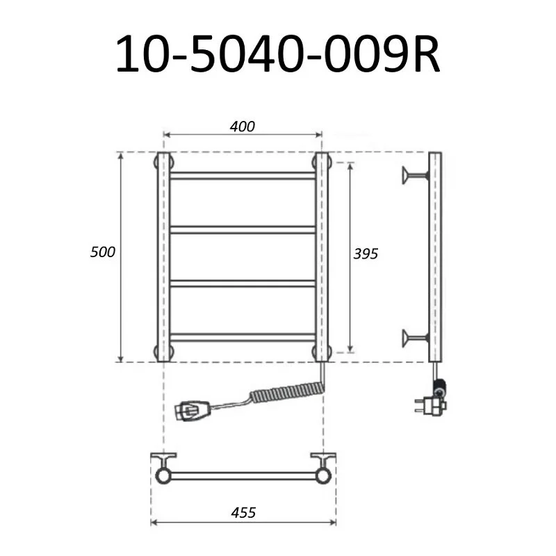 Полотенцесушитель электрический Маргроид Вид 10 10-5040-009R хром