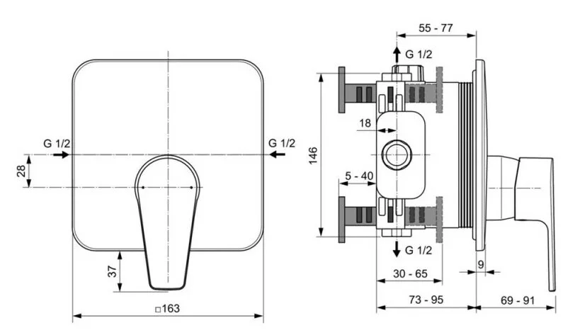 Смеситель для душа Ideal Standard Cerafine A7347AA хром