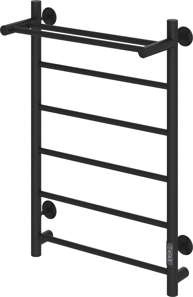 Полотенцесушитель электрический Ewrika Сафо PN, 80х50, с полкой, черный