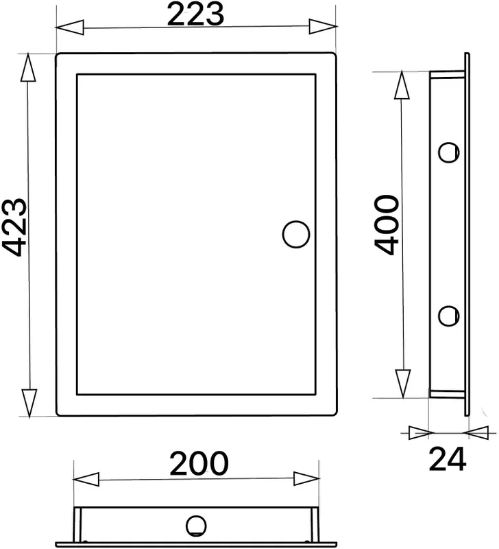 Настенный люк Evecs 22х42 L2040N белый