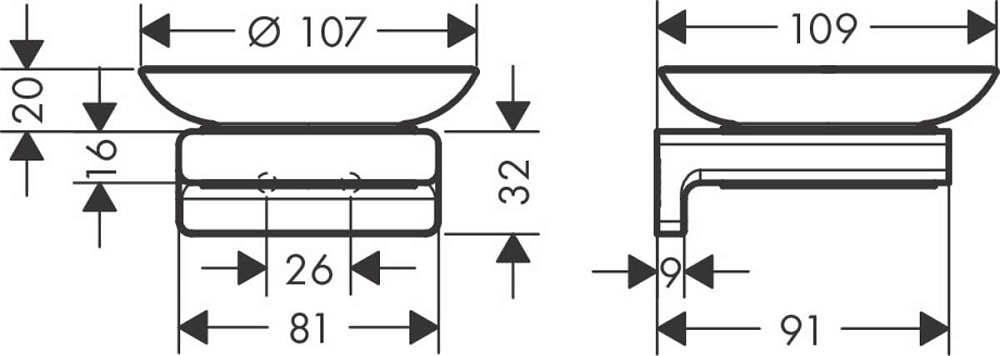 Мыльница Hansgrohe AddStoris 41746990, золото