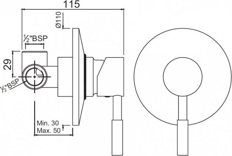 Смеситель для душа Jaquar Solo SOL-CHR-6227