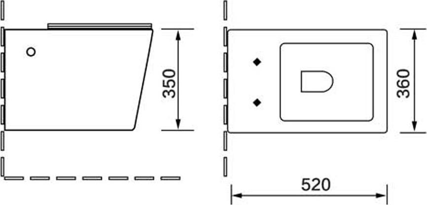 Унитаз подвесной Vincea Q-Line VT1-12G1B золото/черный