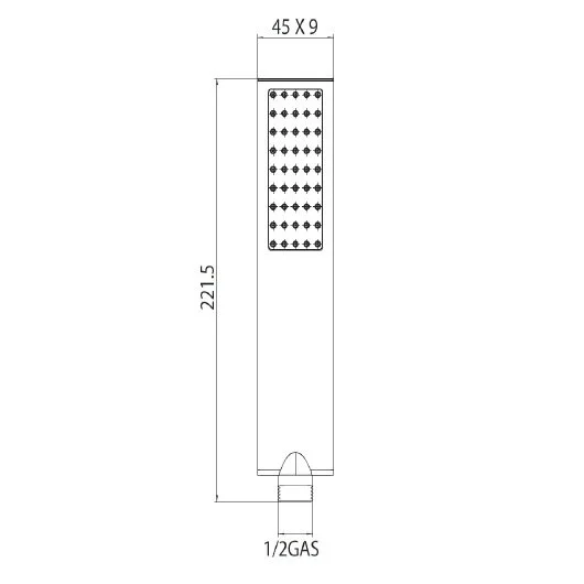 Душевая лейка Bossini Flat One B00270.073 хром