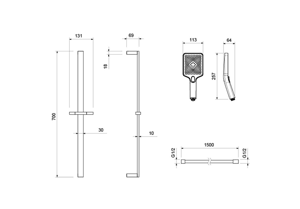 Комплект для ванны Либра AQ1630CR