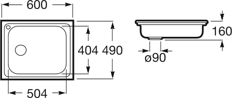 Кухонная мойка 60 см Roca J 870510601