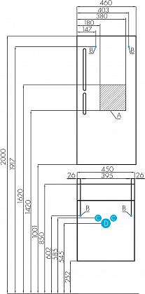 Тумба с раковиной Aquaton Эклипс 1A1727K1EK560, темный эбони