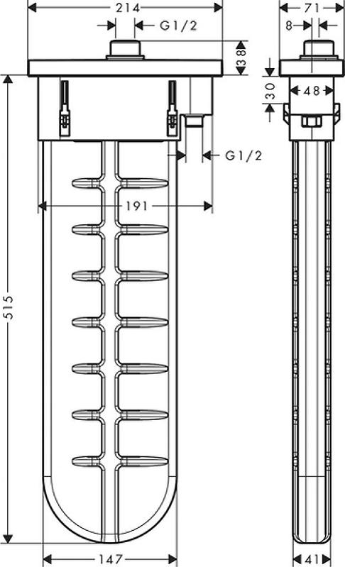 Подключение для ручного душа Hansgrohe sBox 28020000, хром