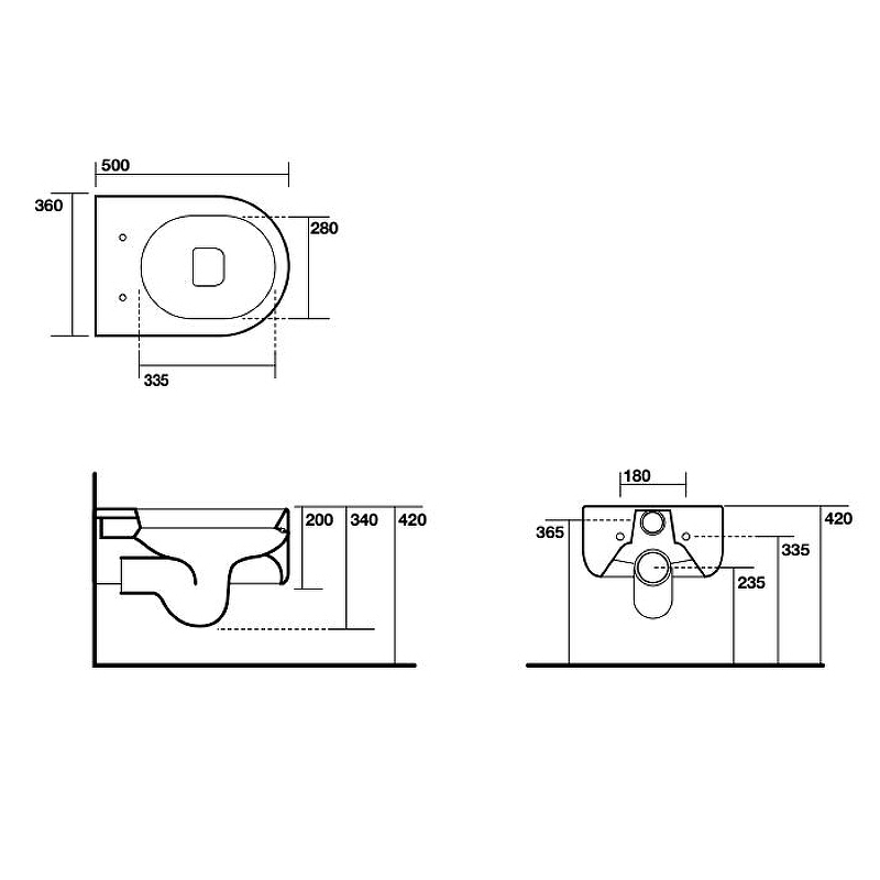 Унитаз Kerasan Flo 311530, подвесной белый