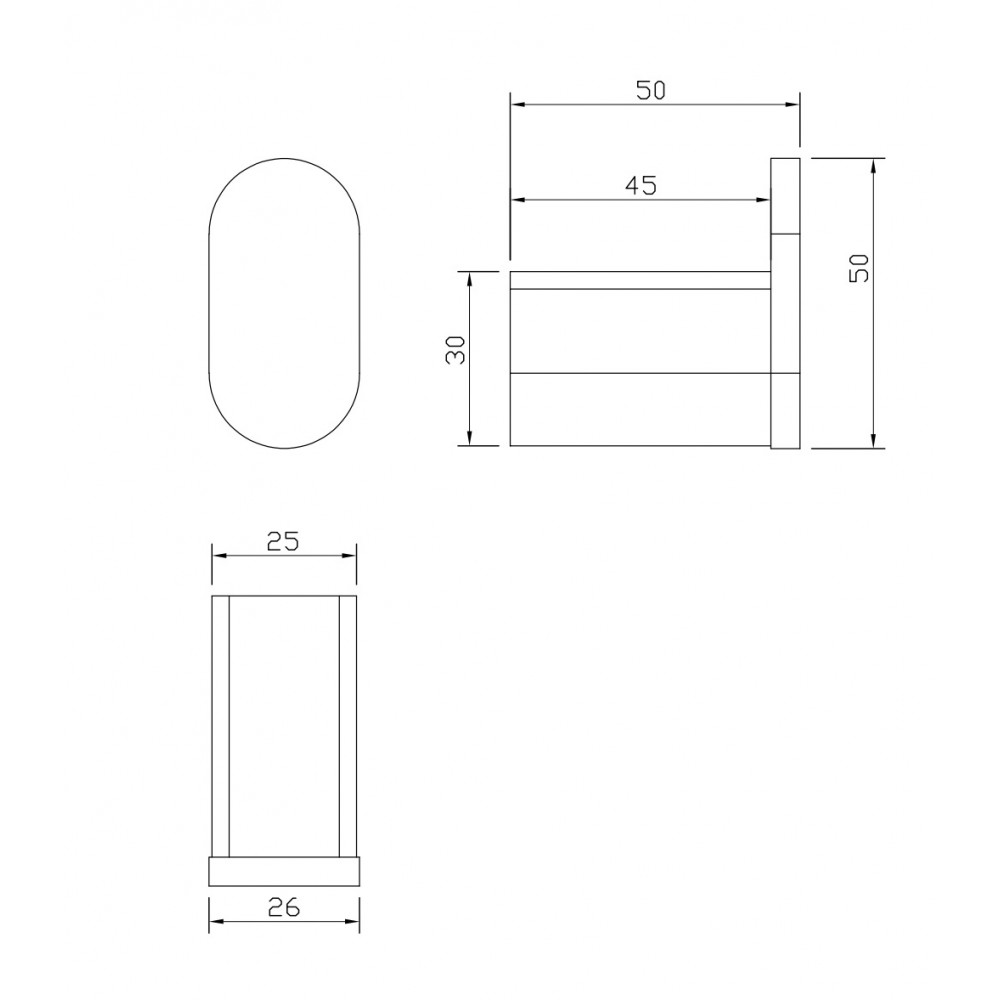 Крючок для полотенца Milacio Ultra MCU.960.MB черный