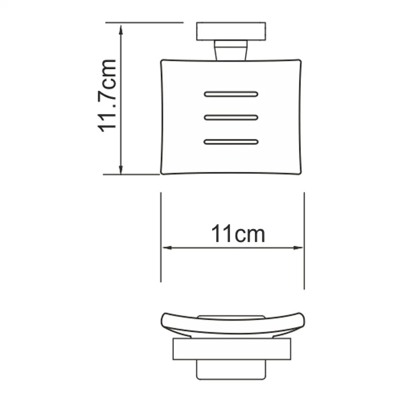 Мыльница WasserKRAFT Dill К-3900 K-3929 хром;белый