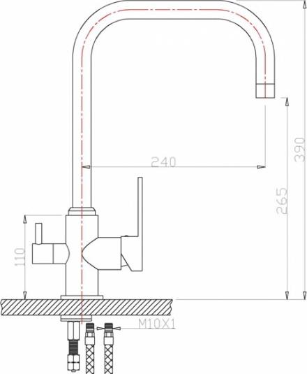 Смеситель Zorg Sanitary ZR 318 YF-50 BR для кухонной мойки