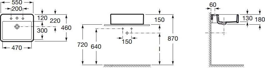 Раковина 55 см Roca Element 327576000