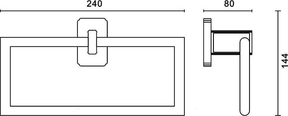 Полотенцедержатель Art&Max Gotico AM-E-4880AQ