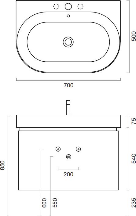 Тумба для комплекта Berloni Bagno Day DY BS04 401