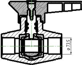 Шаровый кран Kalde 3242-vlb-750003 75