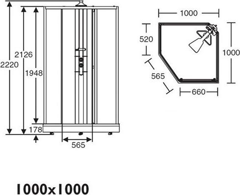 Душевая кабина 100x100 Ido Showerama 8-5 4985123010