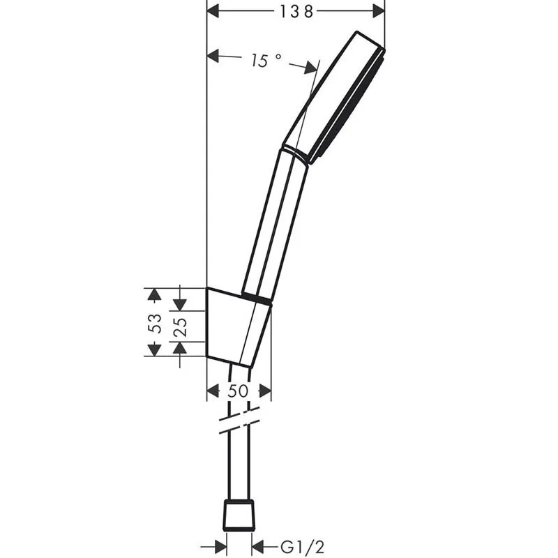 Душевой комплект Hansgrohe, хром, 71400000/71070000/24301000