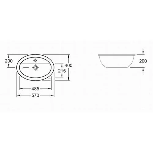 Раковина Villeroy&Boch Loop&Friends 5161 50 48,5 х 31,5 см