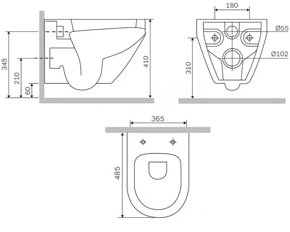 Инсталляция Grohe Rapid SL c безободковым унитазом AM.PM Spirit V 2.0 FlashClean C701700SC, клавиша черная матовая, комплект